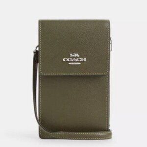 Coach North South Phone Crossbody Olive Drab CM235